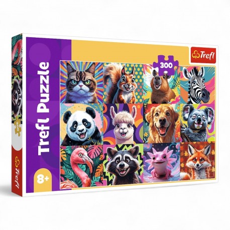 23030 TREFL PUZZLE 300 EL. ZABAWNE PORTRETY ZWIERZĄT