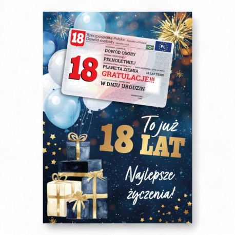 797181 KARNET TO JUZ 18 LAT! DOWÓD OSOBISTY, NIEBIESKI, ARMIN STYLE