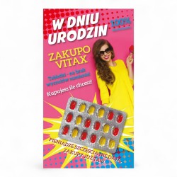 816998 KARNET W DNIU URODZIN, TABLIETKI, RÓŻOWY ARMIN STYLE