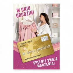 792117 KARNET W DNIU URODZIN, KARTA, RÓŻOWY ARMIN STYLE