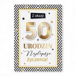 793602 KARNET Z OKAZJI 50 URODZIN, NAJLEPSZE ŻYCZENIA!, ARMIN STYLE