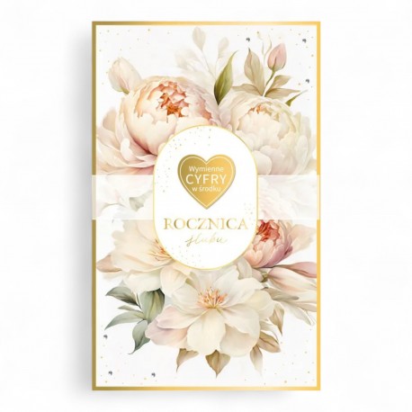 795118 KARNET X ROCZNICA ŚLUBU, ZŁOTY ARMIN STYLE