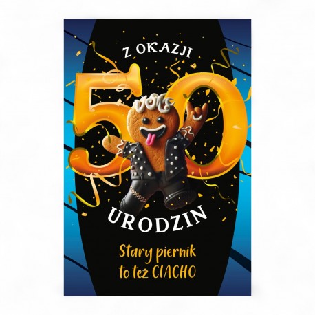 796009 KARNET Z OKAZJI 50 URODZIN, PIERNIK, ARMIN STYLE