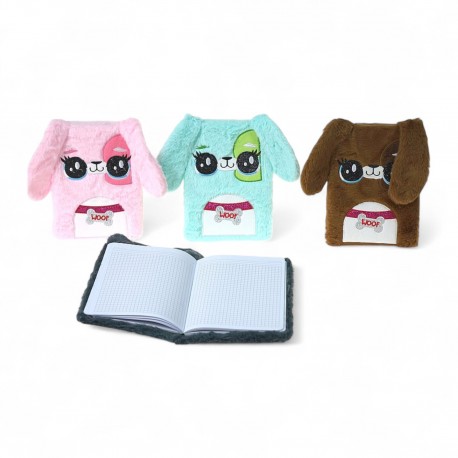 583924 PLUSZOWY NOTES A5 KRÓLIK MIX WZORÓW ADAR