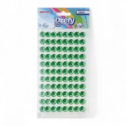 684561 DŻETY SAMOPRZYLEPNE - PERŁY ZIELONY 88 szt. 8 mm. BREWIS