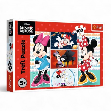 16517 TREFL PUZZLE 100 el MYSZKA MINNIE, ZABAWNA MINNIE