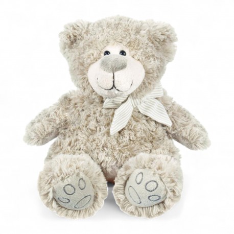 111800 BEPPE ŚREDNI PLUSZAK PLUSZOWY MIŚ Z KOKARDĄ ECRU 27 CM