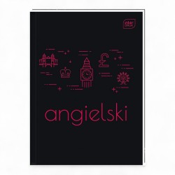 367464 BRULION ZESZYT W KRATKĘ A5 80 J.ANGIELSKI INTERDRUK