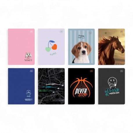 366689 ZESZYT W 3-LINIĘ A5 32 MIX INTERDRUK