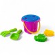409441 ZESTAW DO PIASKU WIADERKO 6 el. ŁOPATKA GRABKI FOREMKI CZAKO