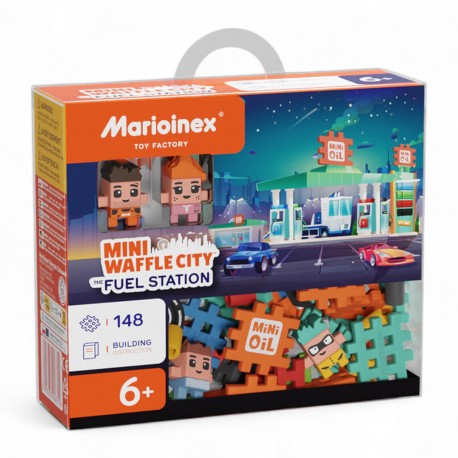 906996 MARIOINEX KLOCKI MINI WAFLE CITY STACJA PALIW