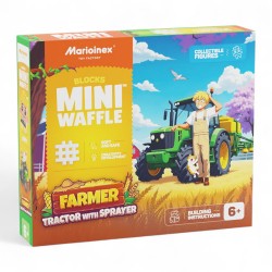 907498 MARIOINEX KLOCKI MINI WAFLE FARMER - TRAKTOR Z OPRYSKIWACZEM