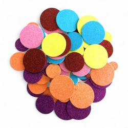 708453 NAKLEJKI Z PIANKI - KUŁKA Z BROKATEM 100 SZT. BREWIS