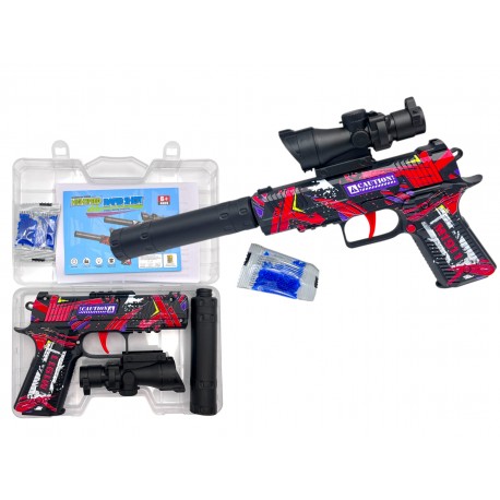 956993 PISTOLET NA KULKI ŻELOWE + AKCESORIA WALIZKA CABO-TOYS