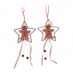 708064 DEKORACJA PIERNIK W GWIAZDCE ZAWIESZKA 14 cm BOŻE NARODZENIE BREWIS