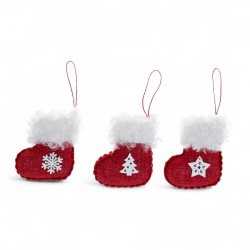 708125 DEKORACJA BUT ZAWIESZKA 9 cm BOŻE NARODZENIE BREWIS