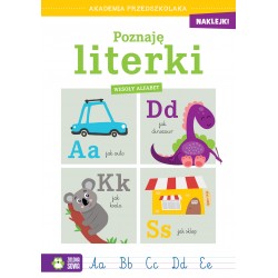 880457 Akademia przedszkolaka. Poznaję literki. Wesoły alfabet ZIELONA SOWA