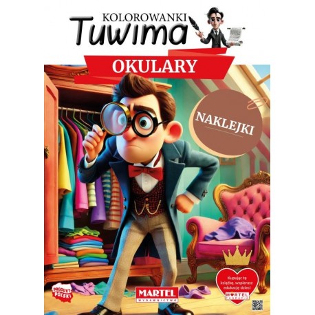 900584 KOLOROWANKA Z NAKLEJKAMI TUWIMA. OKULARY Z NAKLEJKAMI MARTEL