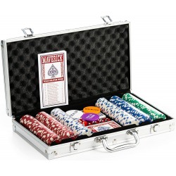 600234 POKER SET 300 ŻETONÓW KARTY MAVERICK CARTAMUNDI