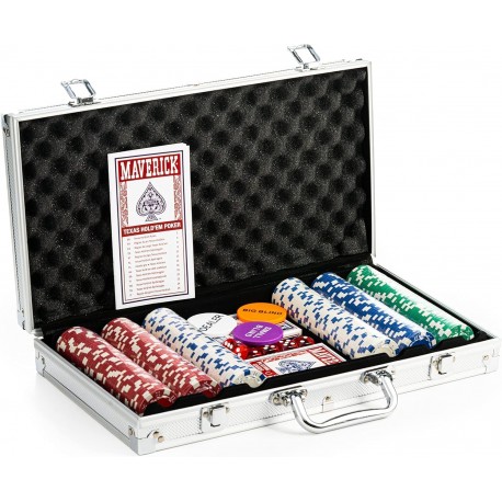 600234 POKER SET 300 ŻETONÓW KARTY MAVERICK CARTAMUNDI