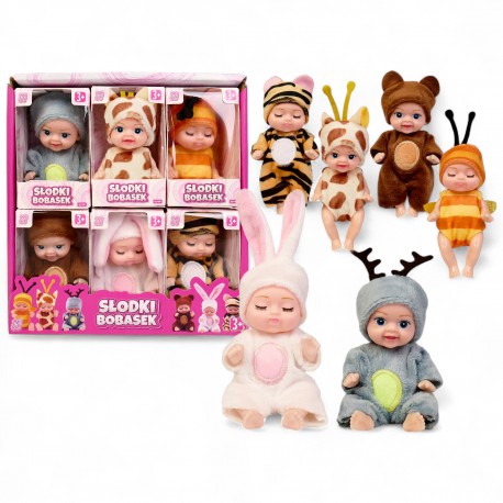 165702 LALKA NATALIA MINI BOBAS ZWIERZAKI 13CM 6 WZORÓW ARTYK