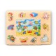 446653 UKŁADANKA PUZZLE DREWNIANA 2W1 MORSKIE WZORY GAZELO