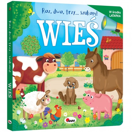814690 RAZ DWA TRZY...SZUKAM! WIEŚ KSIĄŻKA Z LATARKĄ MOREX
