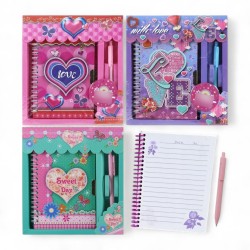 119011 NOTATNIK NA SPIRALI SERCE + DŁUGOPIS 3 wz. TRIFOX