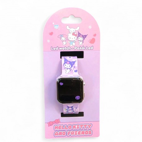 772948 ZEGAREK CYFROWY LED HELLO KITTY AND FRIENDS FIOLETOWY PULIO