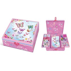 779552 ZESTAW W PUDEŁKU Z PÓŁKAMI SZKATUŁKA Z AKCESORIAMI MOTYLKI PULIO