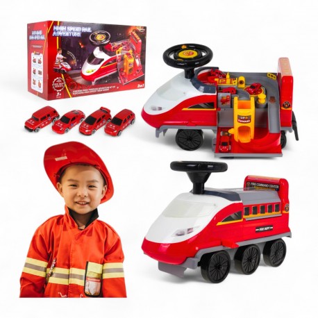 781620 JEŹDZIK POJAZD STRAŻ 2W1 PARKING AUTKA DŹWIĘK MAKSIK