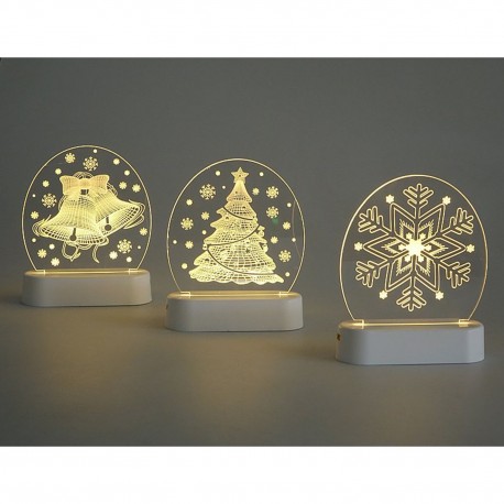 356238 LAMPKA LED 3D ŚWIĄTECZNE WZORY ŚWIĘTA DEKORACJA ŚWIĄTECZNA ADAR
