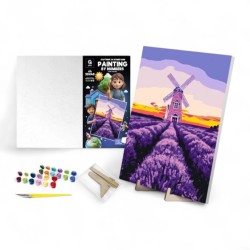 362791 MALOWANIE PO NUMERACH WIATRAK I LAWENDA 40X50 QBEE MAKSIK