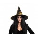 987217 KAPELUSZ CZAROWNICY ZE ZŁOTĄ PAJĘCZYNĄ OBWÓD 58CM HALLOWEEN GODAN