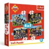 34632 TREFL PUZZLE 4w1 STRAŻAK SAM, PRZYGODY STRAŻAKA SAMA