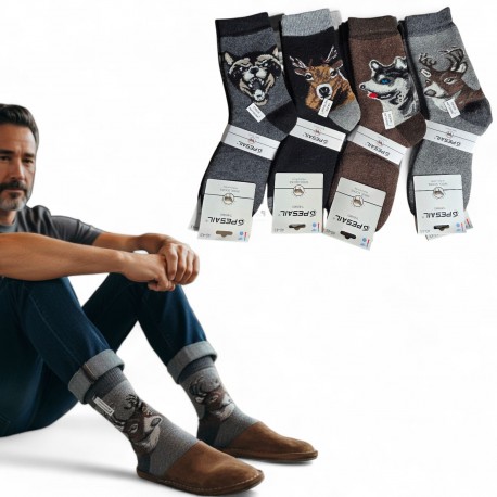 SKARPETKI WEŁNIANE MĘSKIE TERMO 40-43 44-47