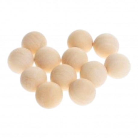 707203 KULKI DREWNIANE 20 mm 12 szt. BREWIS