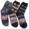 510031 SKARPETKI GRUBE SKARPETY ZIMOWE ŚWIĄTECZNE WZORY ABS MIX