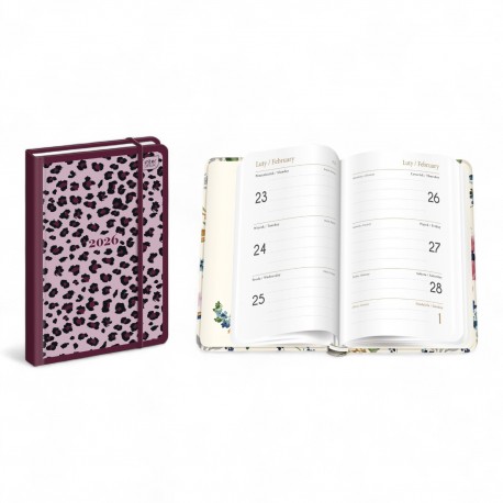 382153 KALENDARZ KSIĄŻKOWY MAT. PATTERN 2026 A6 192 MIX INTERDRUK