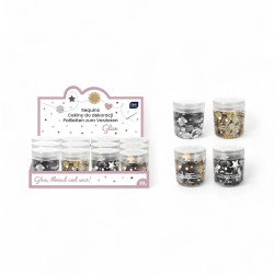376572 CEKINY OZDOBNE DO DEKORACJI GLAM 30g MIX INTERDRUK