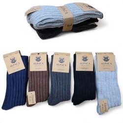 246997 SKARPETKI GRUBE SKARPETY ALPAKA MĘSKIE GŁADKIE