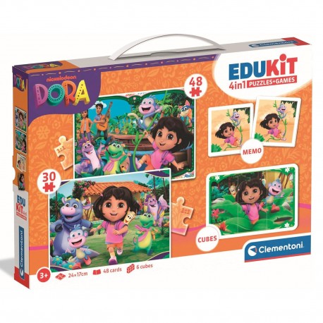 182091 CLEMENTONI PUZZLE MEMO 4W1 DORA ODKRYWCA