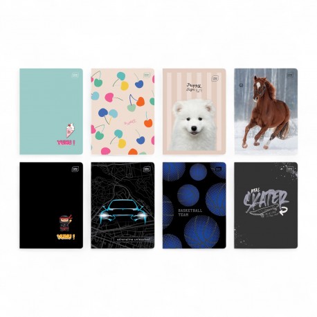 348517 ZESZYT W KRATKĘ A5 32 MIX INTERDRUK