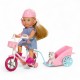 507831 LALKA EVI NA ROWERZE Z PRZYCZEPKĄ M&Z