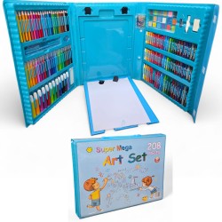 5889392 ZESTAW ARTYSTYCZNY PLASTYCZNY MEGA WALIZKA RÓŻOWA 208 ELEMENTÓW 7&7