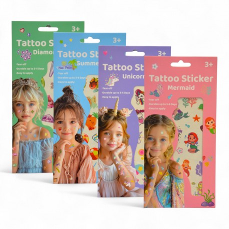 825713 NAKLEJKI TATUAŻE DZIEWCZYNKA MIX WZORÓW CABOTOYS