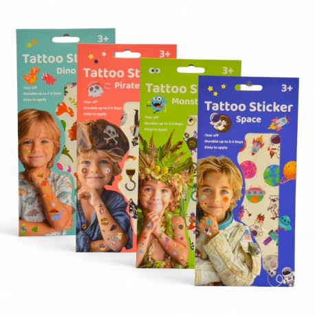 826161 NAKLEJKI TATUAŻE CHŁOPCZYK MIX WZORÓW CABOTOYS