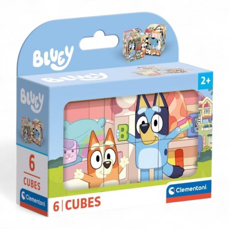 406623 CLEMENTONI KLOCKI OBRAZKOWE CUBI BLUEY 6EL