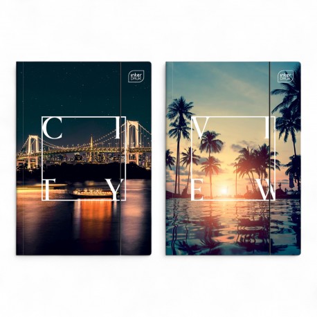 367525 TECZKA Z GUMKĄ A4 VIEW/CITY KOLORÓW INTERDRUK