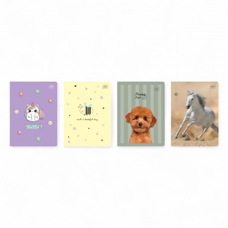 366290 ZESZYT W KRATKĘ A5 16 MIX INTERDRUK